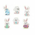 Matriz De Bordado Coelhinhos para bordar, pacote coelho pascoa