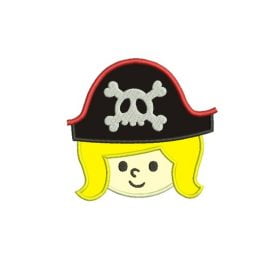 Matriz De Bordado - Menino Piratinha Aplique