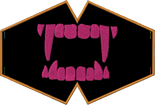 Matriz De Bordado - Máscara Vampiro - Imagem 3