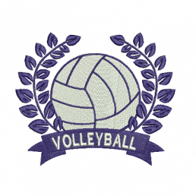 Matriz De Bordado - Moldura Bola De Vôlei