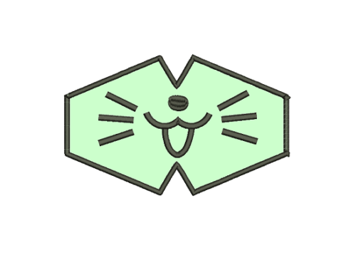 Matriz De Bordado - Máscara focinho Gato - Imagem 3