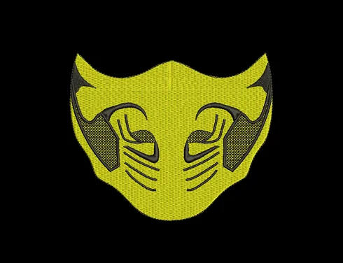 Matriz De Bordado Máscara Scorpion Mortal Kombate