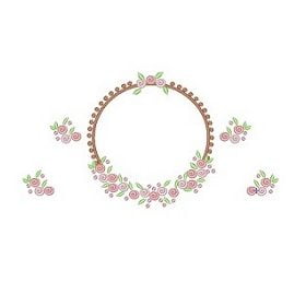 Matriz De Bordado - Moldura Flores