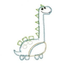 Matriz De Bordado - Dinossauro aplique