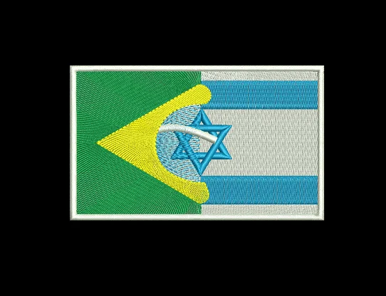 Matriz De Bordado Bandeira Do Brasil E Israel para bordar