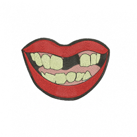 Matriz De Bordado -  Boca Sem Dente