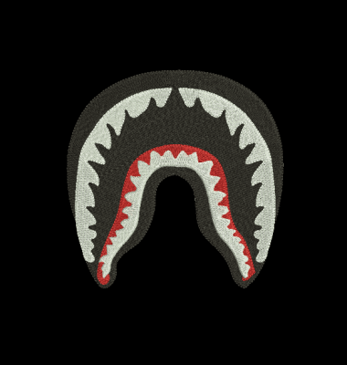 Matriz De Bordado - Boca Tubarão Bape - Imagem 2