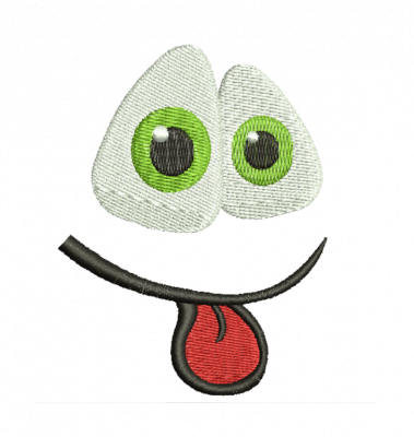 Matriz De Bordado Carinha Lingua pra fora para bordar