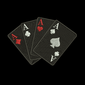 Matriz De Bordado Cartas De Baralho para bordar Ás