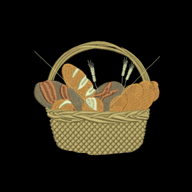 Matriz De Bordado Cesta De Pães para bordar