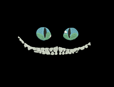 Matriz De Bordado Gato Cheshire sorrindo
