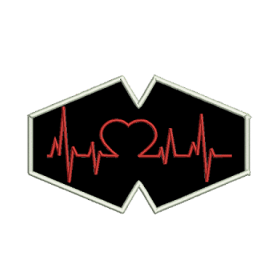 Matriz De Bordado Máscara De Proteção Batimentos Coração com Batimentos