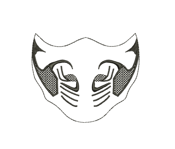 Matriz De Bordado Máscara Scorpion Mortal Kombat para bordar