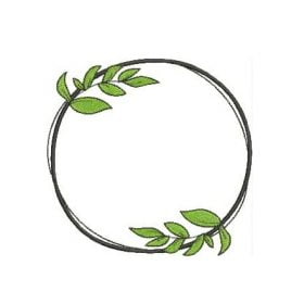 Matriz De Bordado - Moldura Folhas