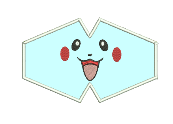 Matriz De Bordado Máscara De Proteção Pikachu para bordar