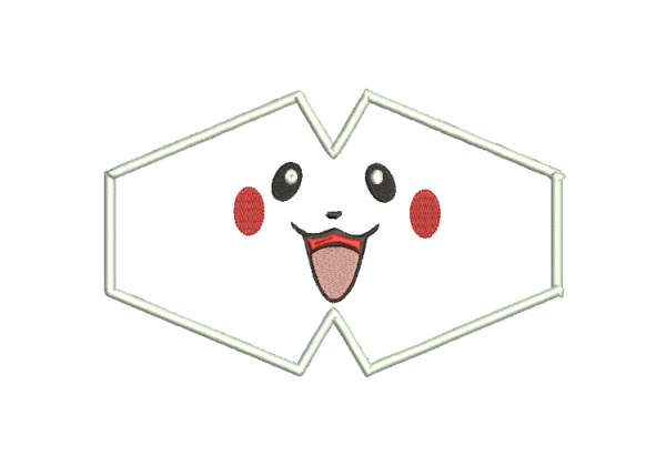 Matriz De Bordado Máscara De Proteção Pikachu para bordar