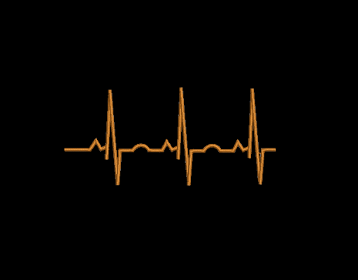 Matriz de Bordado Batimentos Cardíacos para bordar