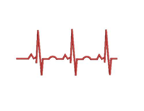 Matriz de Bordado Batimentos Cardíacos para bordar