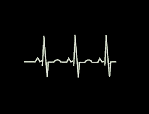 Matriz de Bordado Batimentos Cardiacos para bordar