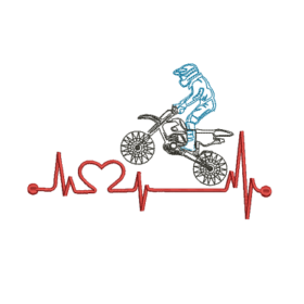 Matriz De Bordado Batimentos Motocross para bordar.