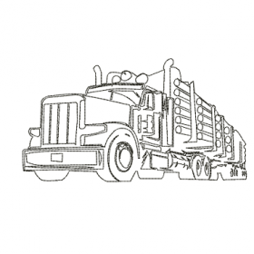 Matriz De Bordado Carreta contorno para bordar