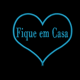 Matriz De Bordado Coração Fica Em Casa Para Bordar. Escrita Fica Em Casa Com Coração