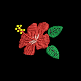 Matriz De Bordado Flor De Hibisco Para Bordar. 