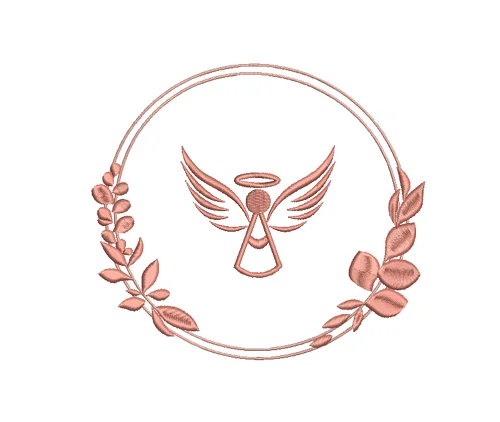 Matriz De Bordado Moldura Anjo para Bordar. 
