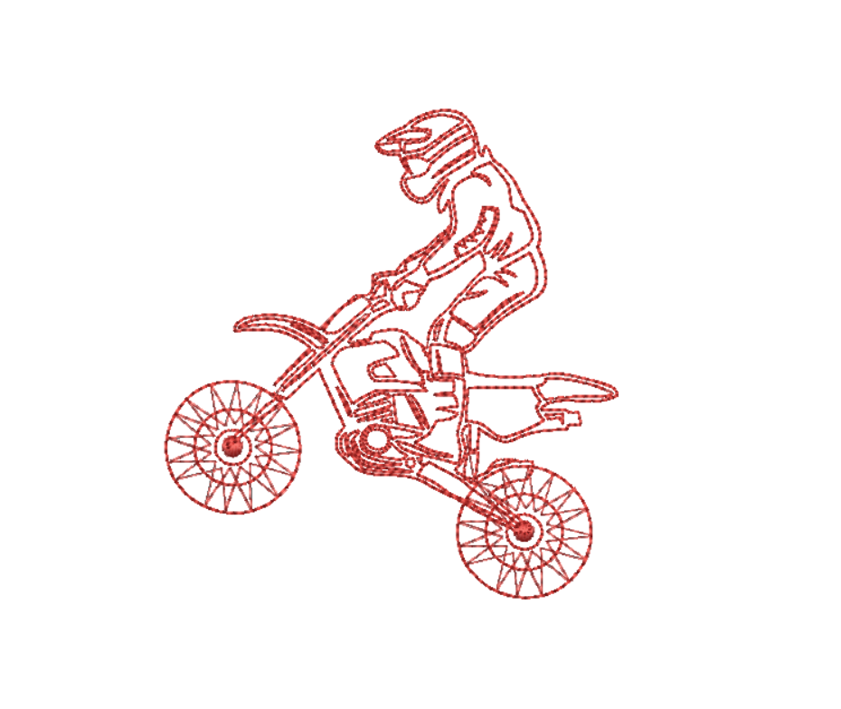 Matriz De Bordado - Batimentos Motocross - Bordando Na Prática