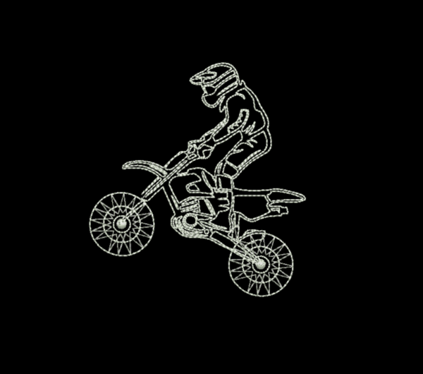 Matriz De Bordado Motocross para bordar. Moto, Motoqueiro, Moto De Trilha