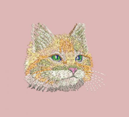 Matriz De Bordado Gatinho Personalizado Para Bordar. 