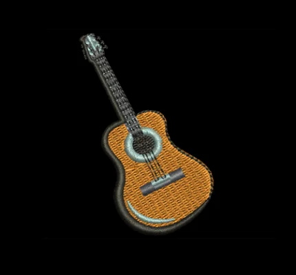 Matriz De Bordado Violão Para Bordar. Instrumento
