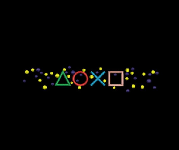Matriz De Bordado Botões de Manete para bordar. Botões de Vídeo Game Playstation/Xbox