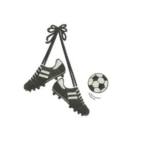 Matriz De Bordado Chuteira Pendurada para bordar. Chuteira Com Bola