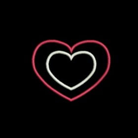 Matriz De Bordado Coração Aplique para bordar. 