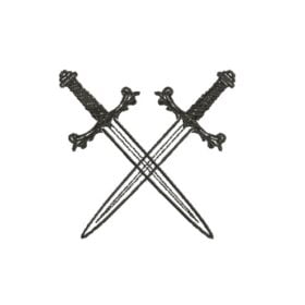 Matriz De Bordado Espadas Cruzadas para bordar.