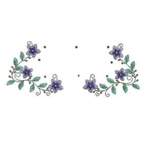 Matriz De Bordado Ramo De Flor Poá para bordar. 