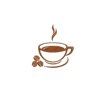 Matriz De Bordado Xícara De Café para bordar. 