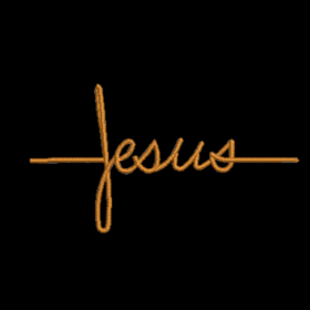 Matriz De Bordado Nome Jesus para Bordar. Escrita