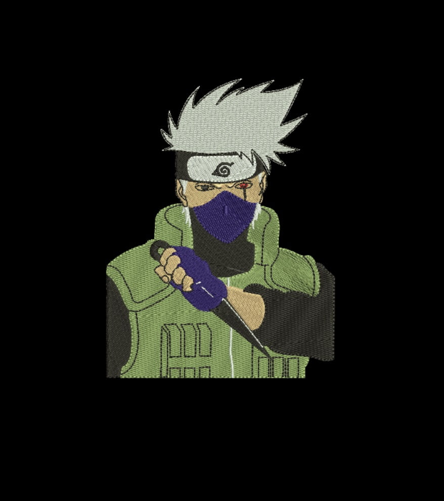 Matriz De Bordado - Kakashi Hatake - Bordando Na Prática