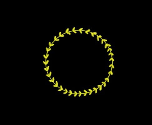 Matriz De Bordado Moldura Folhas para bordar.