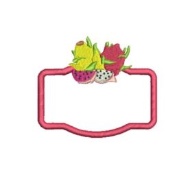 Matriz De Bordado Fruta Pitaya para Bordar. Moldura