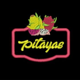 Matriz De Bordado Fruta Pitaya para Bordar. Nome Com Moldura