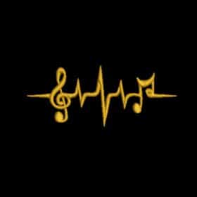 Matriz De Bordado Batimentos Notas para bordar