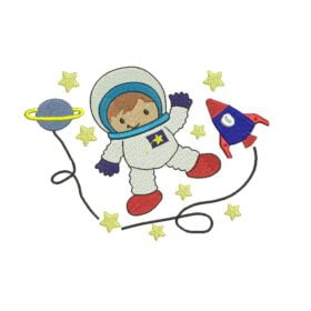 Matriz De Bordado Astronauta Para Bordar.