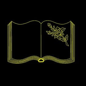 Matriz De Bordado Bíblia com Flor Para Bordar.