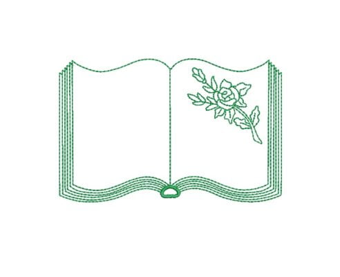 Matriz De Bordado Bíblia com Flor Para Bordar.