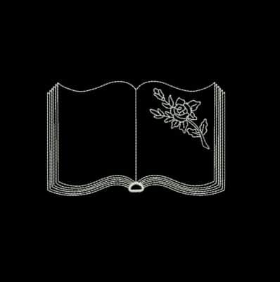 Matriz De Bordado Bíblia com Flor Para Bordar.