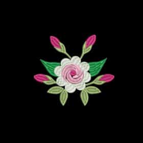 Matriz De Bordado Flor Rococó Para Bordar. 