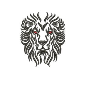 Matriz De Bordado Leão Para Bordar. 